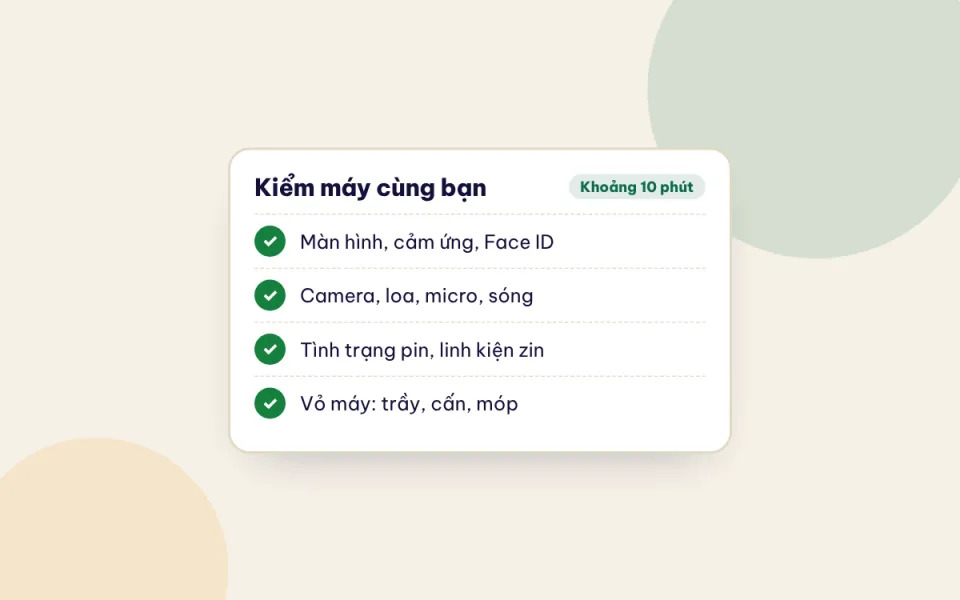 Kiểm máy, chốt giá